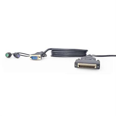 Linksys OmniView Dual Port Cable, PS/2 toetsenbord-video-muis (kvm) kabel Zwart 1,8 m