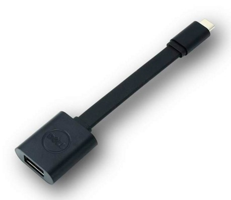 DELL USB-C - USB-A 3.0 USB-kabel 0,131 m Zwart