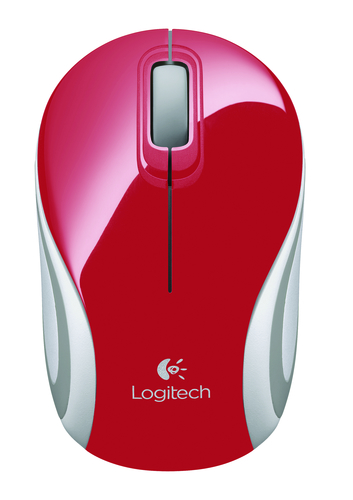 Logitech M187 RF Wireless Optical 1000DPI Ambidextrous Red mice
