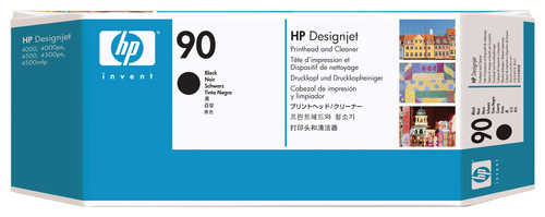 HP 90 Black DesignJet Printhead and Printhead Cleaner