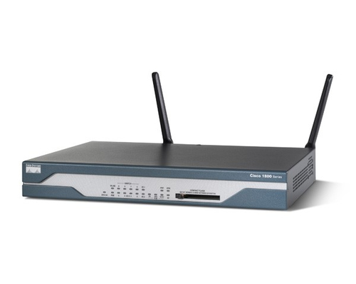 Cisco 1801, Refurbished wireless router Fast Ethernet Black,Blue,Stainless steel
