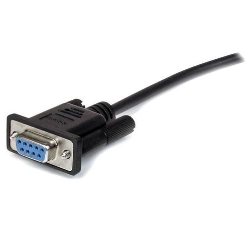StarTech.com Zwarte straight-through DB9 RS232 seriële kabel M/F 3 m