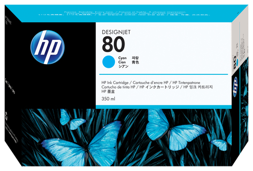 HP 80 350-ml Cyan Ink Cartridge