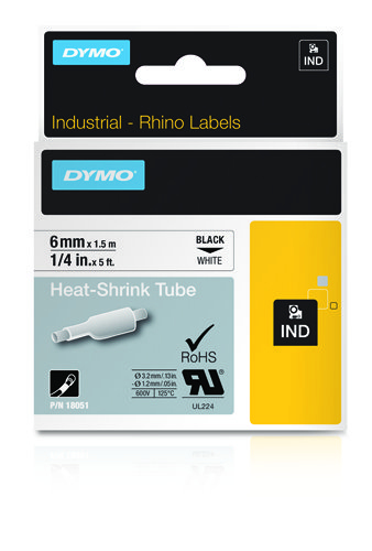 DYMO 6mm RhinoPRO Heat shrink tubes D1 label-making tape