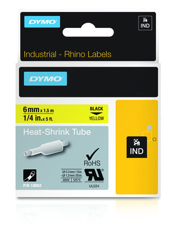 DYMO 6mm RhinoPRO Heat shrink tubes D1 label-making tape