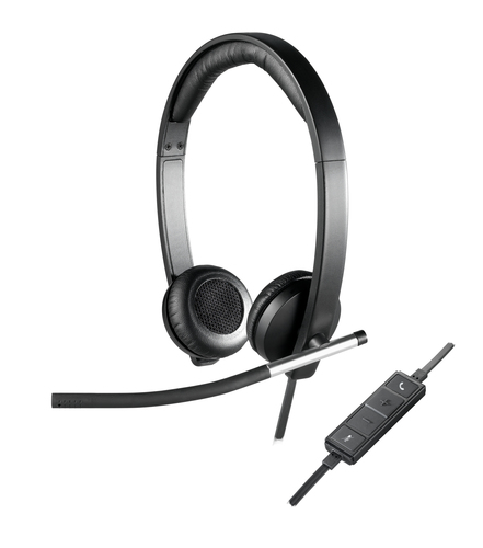Logitech USB Headset Stereo H650e Bedraad Hoofdband Kantoor/callcenter Zwart, Zilver