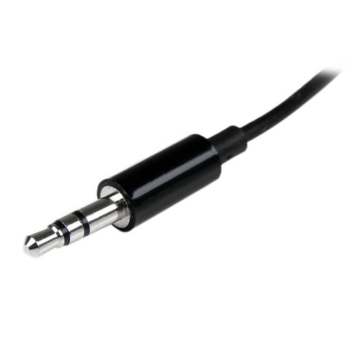 StarTech.com Slanke audio splitter voor mini-jack koptelefoon 3,5 mm audiosplitter zwart