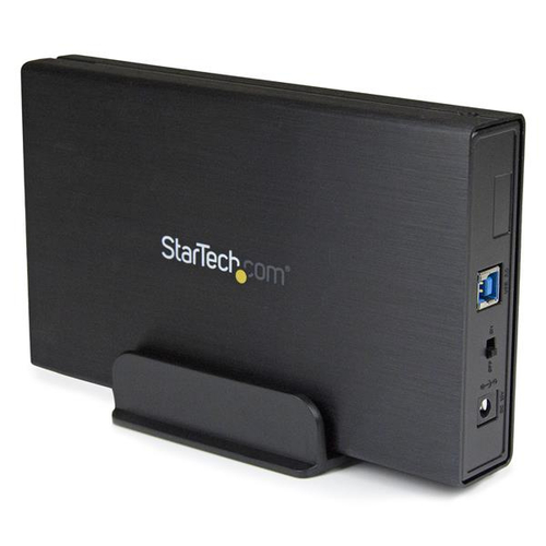 StarTech.com 3,5in zwarte USB 3.0 externe SATA III harde-schijfbehuizing met UASP voor SATA 6 Gbps draagbare externe HDD