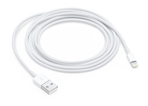 Apple Lightning - USB 2m USB A Lightning White mobile phone cable