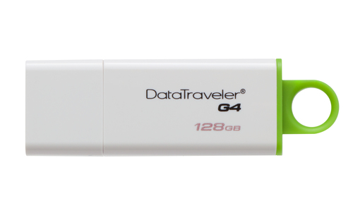 Kingston Technology DataTraveler G4 USB flash drive 128 GB USB Type-A 3.2 Gen 1 (3.1 Gen 1) Groen, Wit