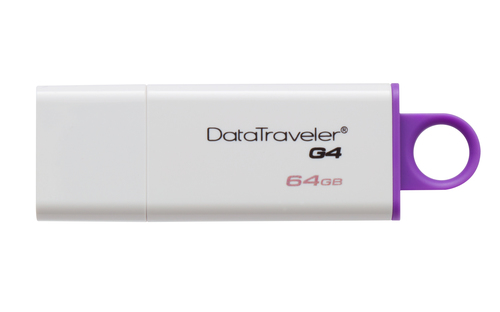 Kingston Technology DataTraveler G4 USB flash drive 64 GB USB Type-A 3.2 Gen 1 (3.1 Gen 1) Violet, Wit