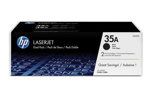 HP 35A 2-pack Black Original LaserJet Toner Cartridges