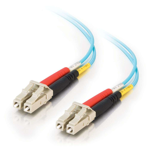 C2G 5m LC-LC 10Gb 50/125 OM3 Duplex Multimode PVC Fibre Optic Cable (LSZH) - Aqua