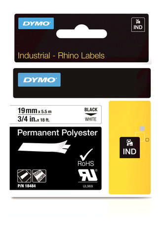 DYMO 19mm RHINO Permanent Polyester D1 label-making tape