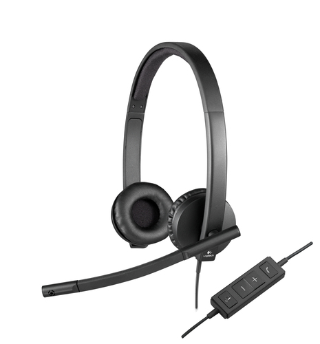 Logitech USB Headset H570e Stereo Bedraad Hoofdband Kantoor/callcenter Zwart
