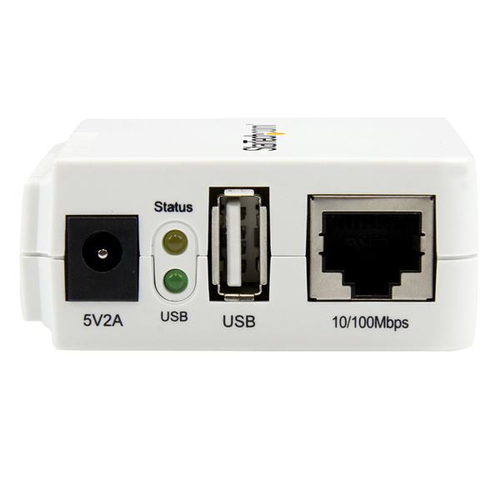 StarTech.com 1-poorts USB Wireless N netwerkprintserver met 10/100 Mbps Ethernet-poort 802.11 b/g/n