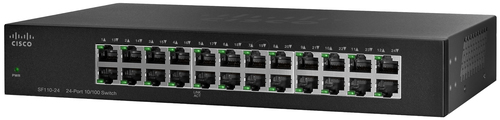 Cisco SF110-24 Unmanaged L2 Fast Ethernet (10/100) 1U Black