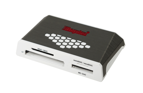 Kingston Technology USB 3.0 High-Speed Media Reader geheugenkaartlezer USB 3.2 Gen 1 (3.1 Gen 1) Grijs, Wit