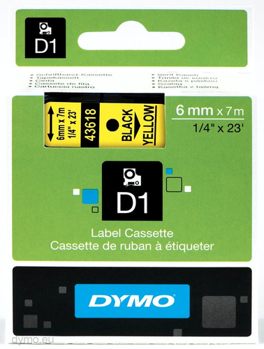 DYMO D1 Standard 6mm x 7m D1 label-making tape
