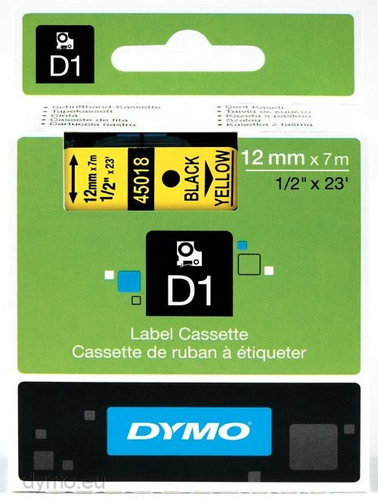 DYMO D1 Standard 12mm x 7m D1 label-making tape