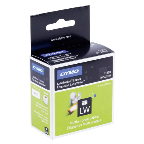 DYMO LabelWriter Multipurpose Labels Black,White 1000pc(s) self-adhesive label