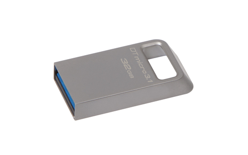 Kingston Technology DataTraveler Micro 3.1 32GB 32GB USB 3.0 (3.1 Gen 1) USB Type-A connector Metallic USB flash drive