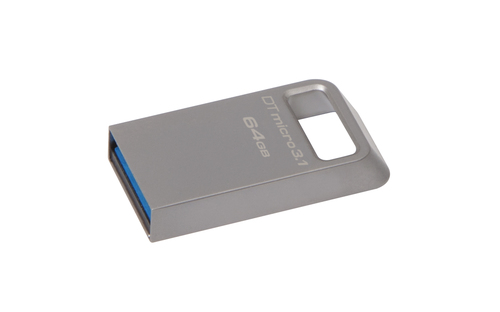 Kingston Technology DataTraveler Micro 3.1 64GB 64GB USB 3.0 (3.1 Gen 1) USB Type-A connector Metallic USB flash drive