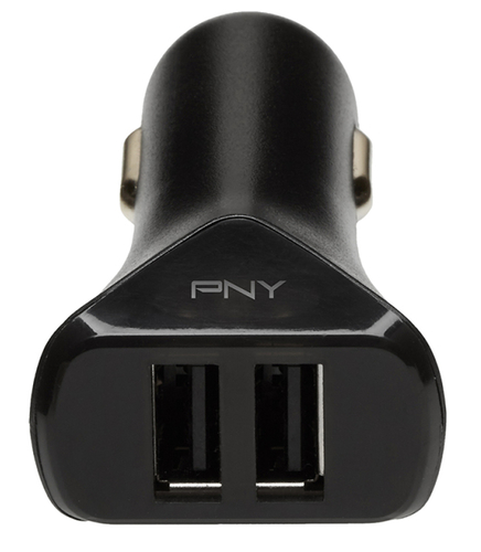 PNY P-P-DC-2UF-K01-RB Auto Black mobile device charger