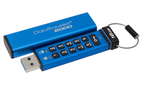 Kingston Technology DataTraveler 2000 16GB 16GB USB 3.0 (3.1 Gen 1) Type-A Blue USB flash drive