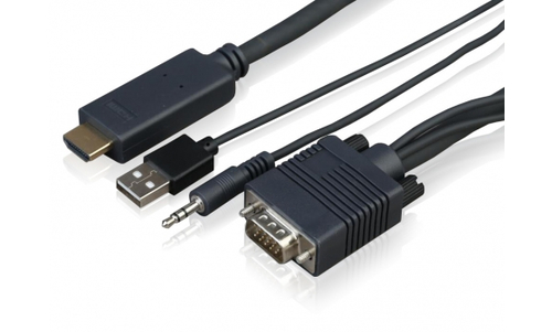 Sony CAB-VGAHDMI1 video kabel adapter 1 m VGA/3.5 mm HDMI Zwart