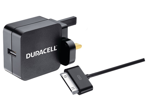 Duracell 2.4A Wall Charger-30 Pin USB Cable
