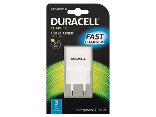 Duracell DRACUSB3W-EU Indoor White mobile device charger