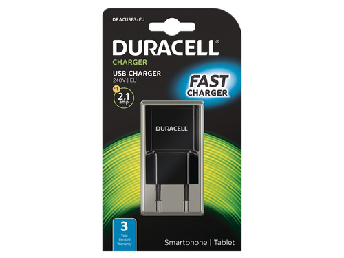 Duracell DRACUSB3-EU Indoor Black mobile device charger