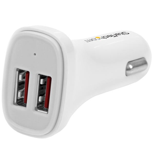StarTech.com USB2PCARWHS oplader voor mobiele apparatuur Wit Auto