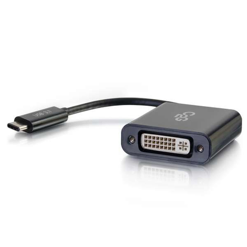 C2G USB C to DVI-D Video Converter - USB Type C to DVI Adapter - Black