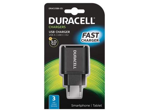 Duracell Type-C&Type-A Mains Charger