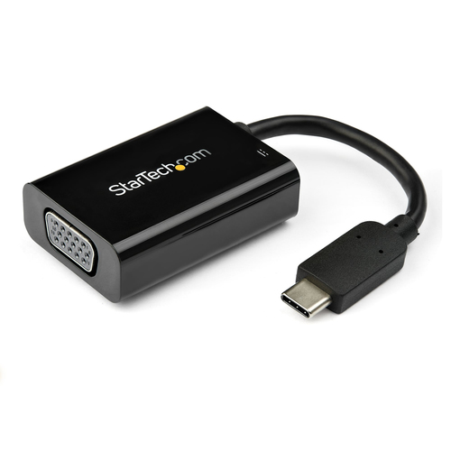 StarTech.com USB-C naar VGA video adapter met 60 W Power Delivery zwart