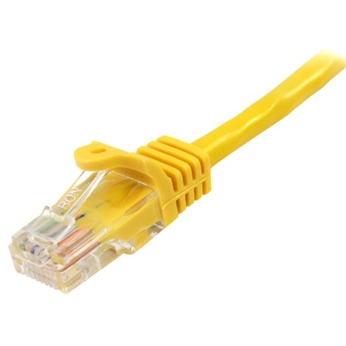 StarTech.com Cat5e Ethernet netwerkkabel met snagless RJ45 connectors UTP kabel 0,5m geel