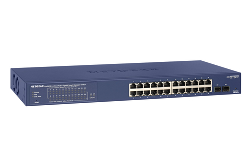 Netgear GS724TP Managed L2/L3/L4 Gigabit Ethernet (10/100/1000) Power over Ethernet (PoE) 1U Zwart, Grijs
