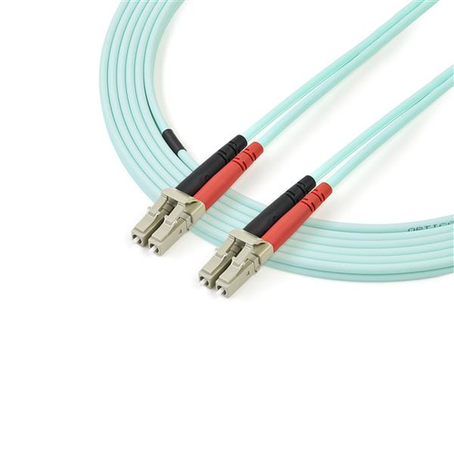 StarTech.com Aqua OM4 Duplex multimode glasvezel kabel 100 Gb 50/125 LSZH LC/LC 3 m