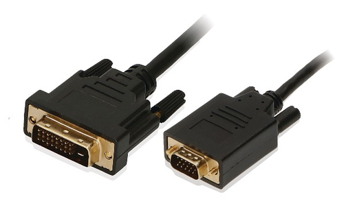 2-Power CAB0046A video cable adapter 2 m DVI-D VGA (D-Sub) Black