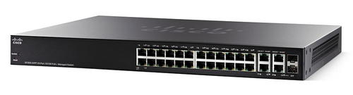 Cisco SF350-24P Managed L2/L3 Fast Ethernet (10/100) Power over Ethernet (PoE) Zwart