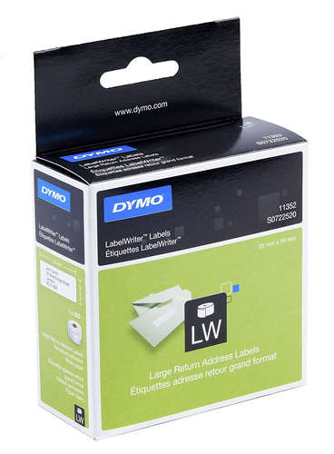 DYMO Large Return Address Labels Black,White 500pc(s) self-adhesive label
