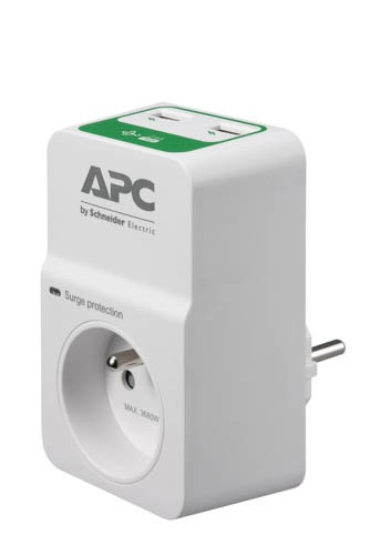 APC PM1WU2-FR Overspanningsbeveiliging Wit 1 AC-uitgang(en) 230 V
