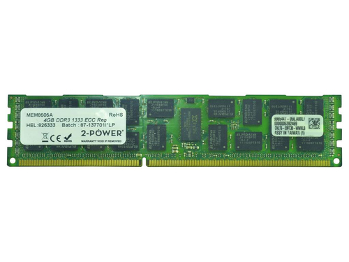 2-Power 4GB DDR3 1333MHz ECC RDIMM Memory - replaces FX621AA