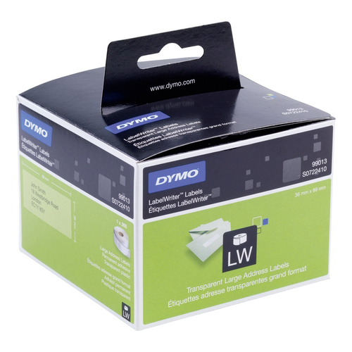 DYMO Transparent Address Labels Black,Transparent 260pc(s) self-adhesive label
