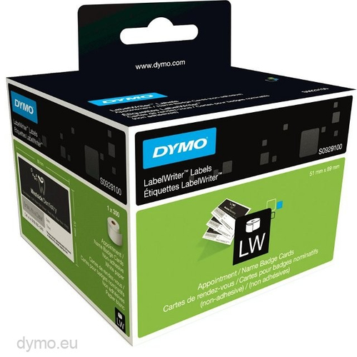 DYMO Appointment/Name Badge Cards 300pc(s) Black,White non-adhesive label