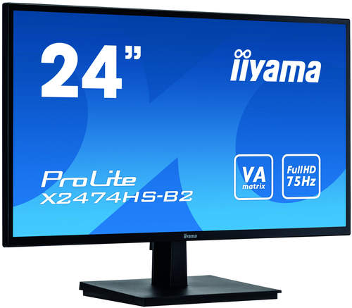 iiyama ProLite X2474HS-B2 computer monitor 59.9 cm (23.6") 1920 x 1080 pixels Full HD LED Black