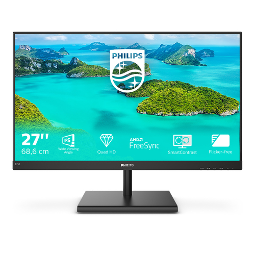 Philips E Line 275E1S/00 LED display 68,6 cm (27") 2560 x 1440 Pixels Quad HD Zwart