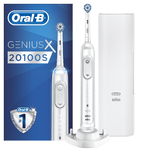 Oral-B Genius X 20100S Elektrische Tandenborstel Wit Powered By Braun